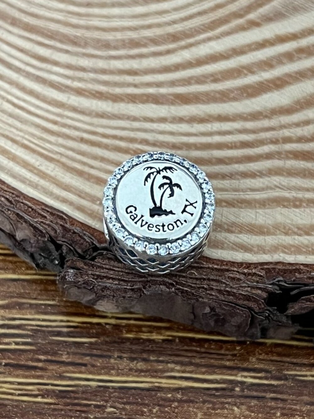 Pandora Galveston, TX Exclusive Bead Charm S925 Silver Charm
